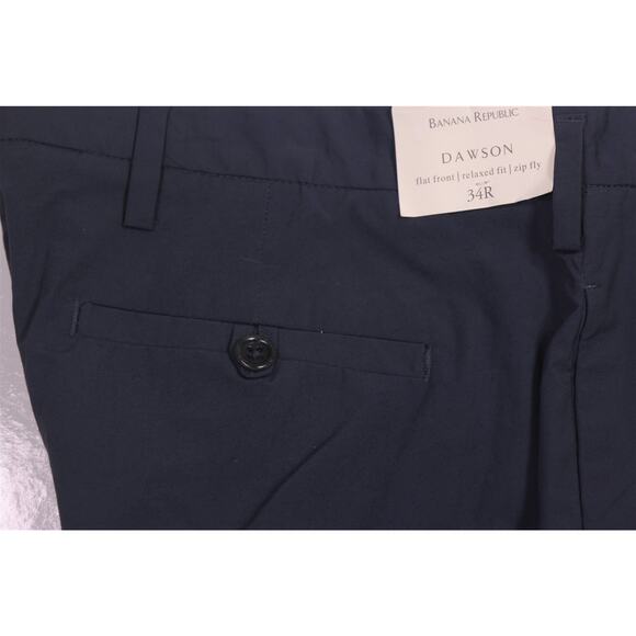Banana Republic Vintage 2001 Navy Blue Dawson Relaxed Fit Performance Pants 34 - Picture 3 of 6